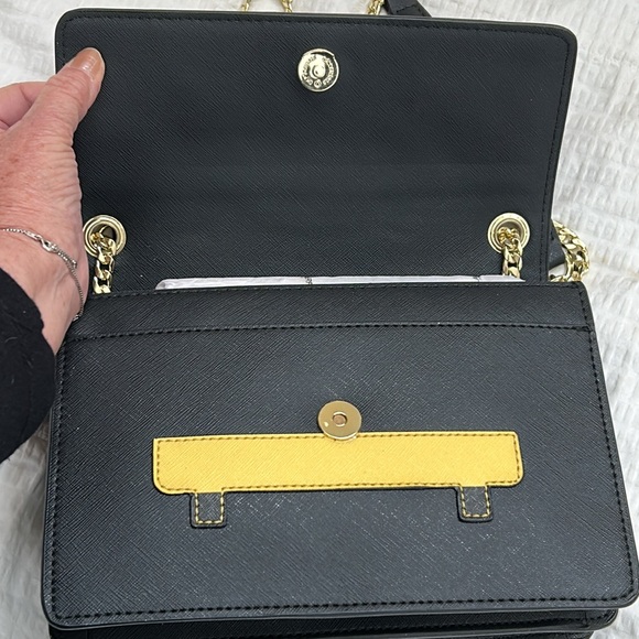 NWT Carl Lagerfeld New York City Cross Bag Handbag Yellow Taxi Cab Cat Maybelle - Picture 3 of 12